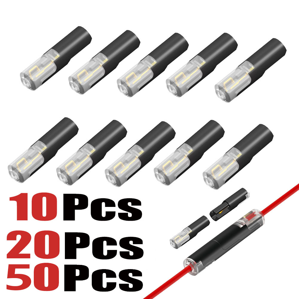 Connecteur de câble à connexion rapide à 1 voie, sans soudure, fil unique, avec type de connexion à verrouillage, câblage facile et rapide, 10 à 50 pièces