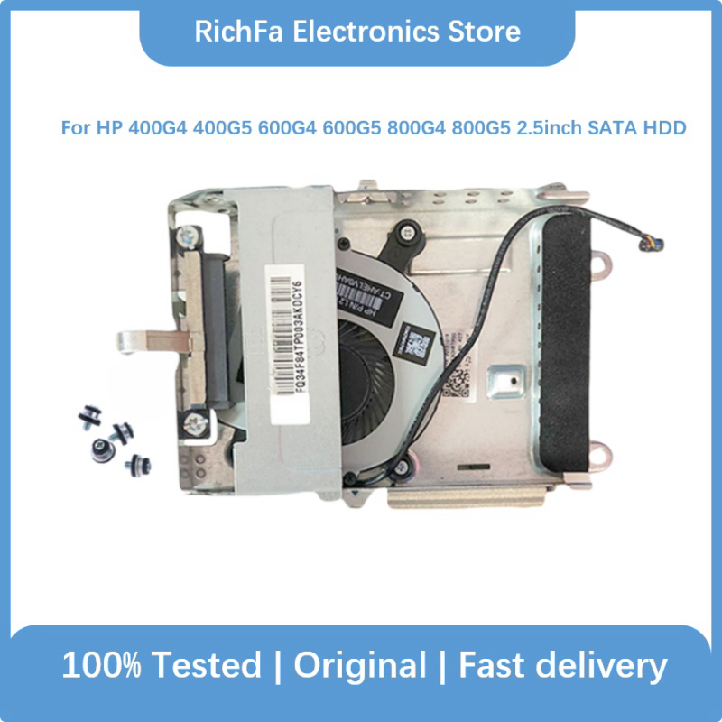 Para hp 400g4 400g5 600g4 600g5 800g4 800g5 mini pc sata disco rígido hdd ssd conector cabo flexível suporte ventilador 4 peças parafusos