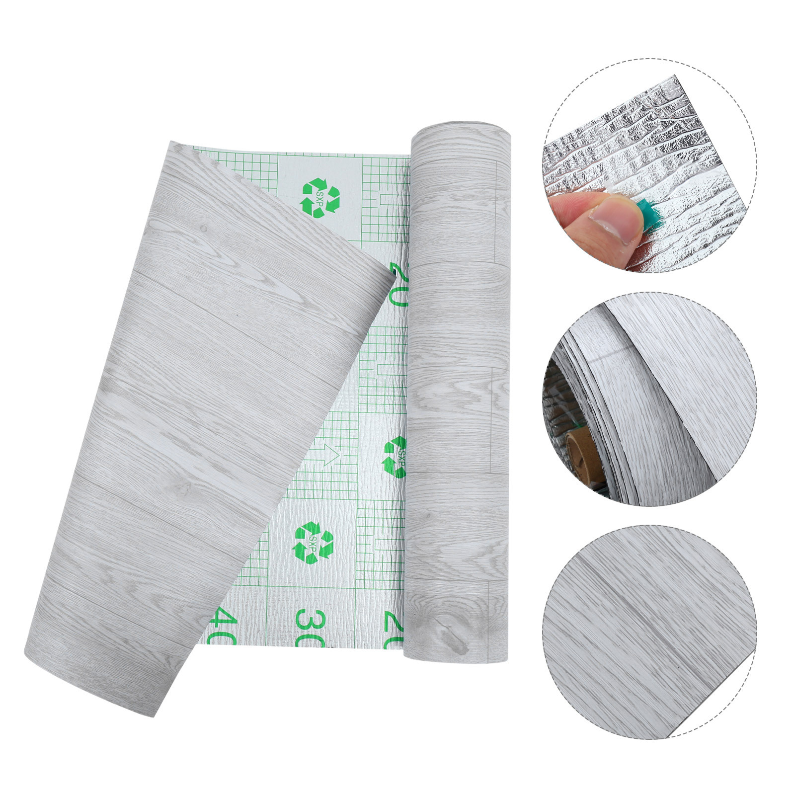 Autocollant de sol auto-adhésif en Pvc, 1 rouleau, imperméable, résistant à l'usure, bâton décoratif pour sol, Grain de bois