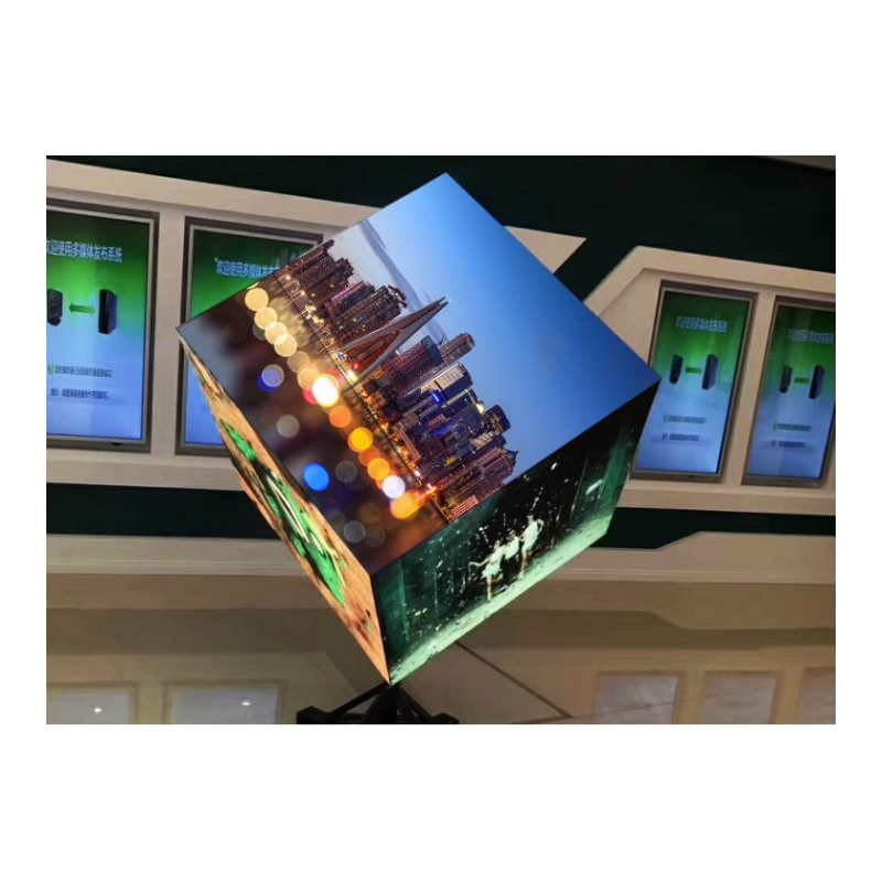 Pantalla LED de Seis Caras, Pantalla Giratoria Eléctrica