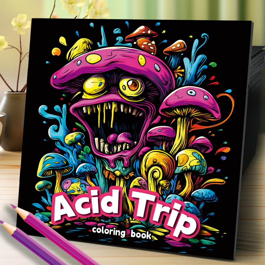 Livre de coloriage Mushroom World, livre d'images pour adultes, Design Original