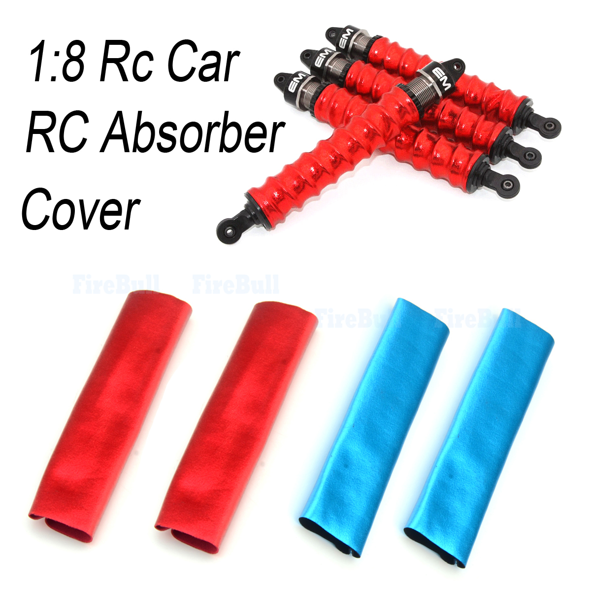 4 pçs à prova de poeira amortecedores capa protetores de absorção para 1/8 rc carro caminhão buggy para hsp hpi rc carro de corrida