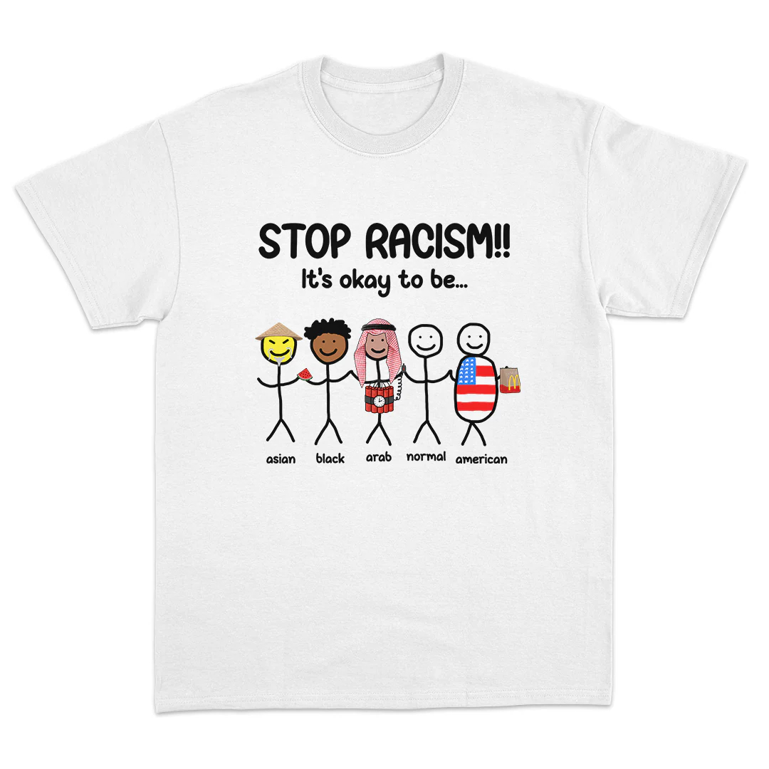 Stop al razzismo, è normale essere asiatico, nero, arabo, americano, divertente maglietta anti-razzismo, maglietta a maniche corte con scollo a O, nuova maglietta streetwear estiva