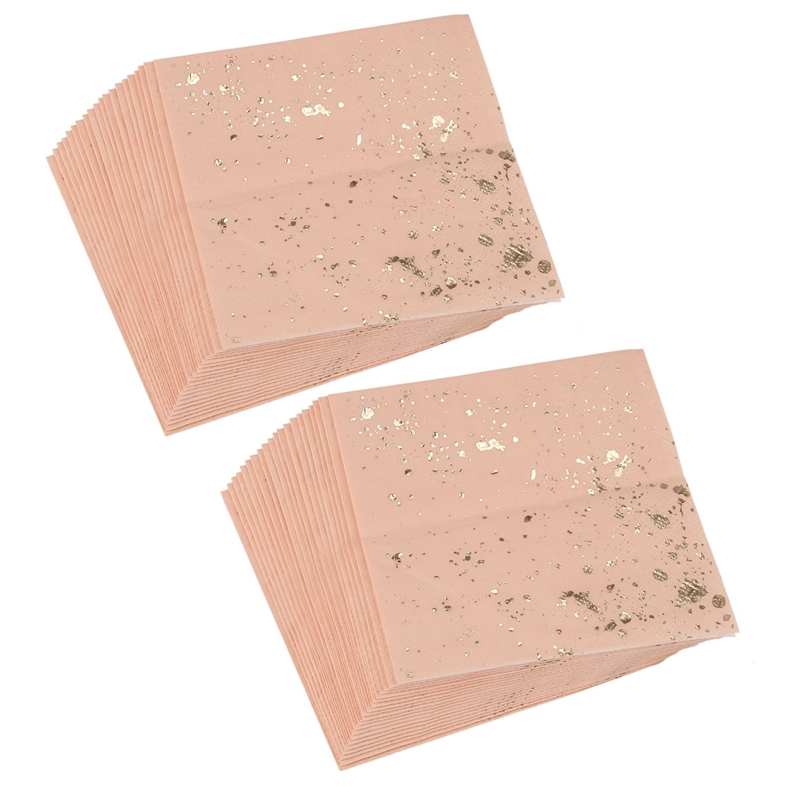 40X Gold Sperrung Rosa Marmor Textur Einweg Geschirr Set Papier Servietten Party Hochzeit Karneval Geschirr Liefert