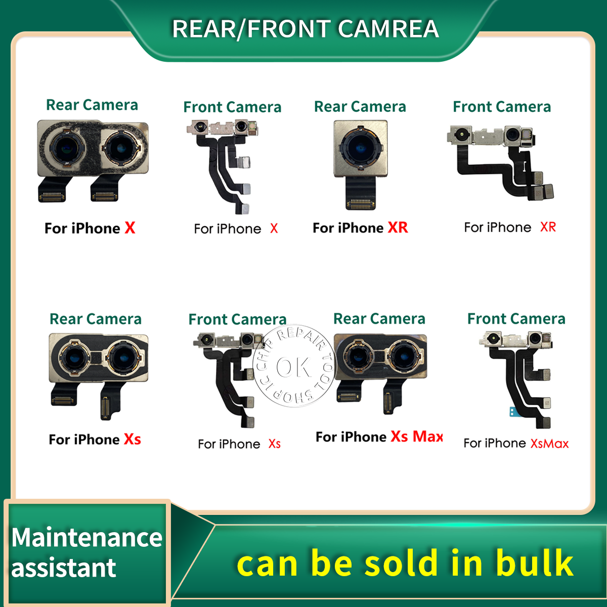 Ban Đầu Phía Sau/Camera Trước Cho iPhone X /XS /XS MAX /XR Trước Camera Lưng Phía Sau camera Cam Mô Đun