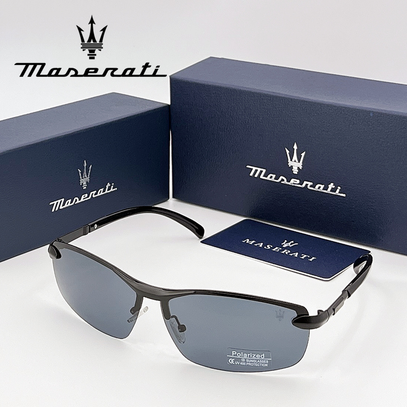 MASERATI UV400 Polarized Sunglasses Lightweight Frameless for Cycling Driving Outdoor Unisex Men Women Daily Sunglasses 20341