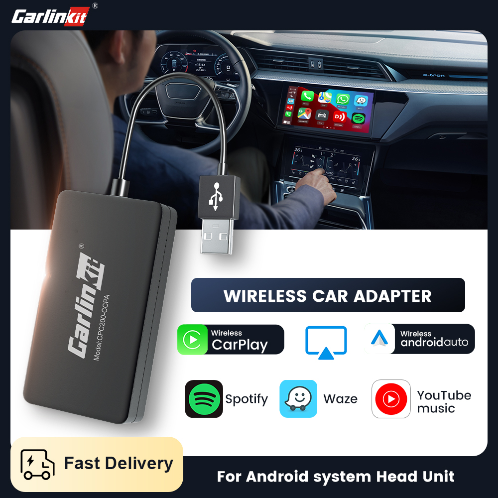Carlinkit CCPA sans fil Android Auto adaptateur CarPlay sans fil miroir d'écran pour modifier le système Android écran de voiture Radio stéréo