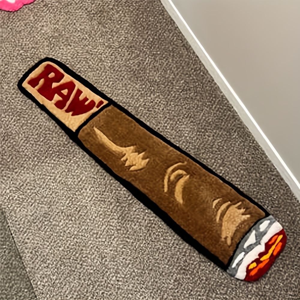 Tapete Moderno em Forma de Cigarro VIKAMA para Sala de Estar, Quarto e Área de Descanso, Macio e Lavável na Máquina, Decoração para o Lar