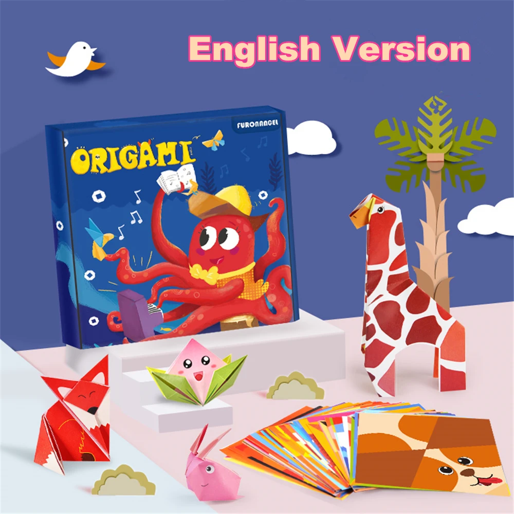 54/108pcs montessori Spielzeug Cartoon Tier Origami Papier DIY Kinder Handwerk Spielzeug Handwerk Parper Kunst Lernspiel zeug für Kinder Geschenk