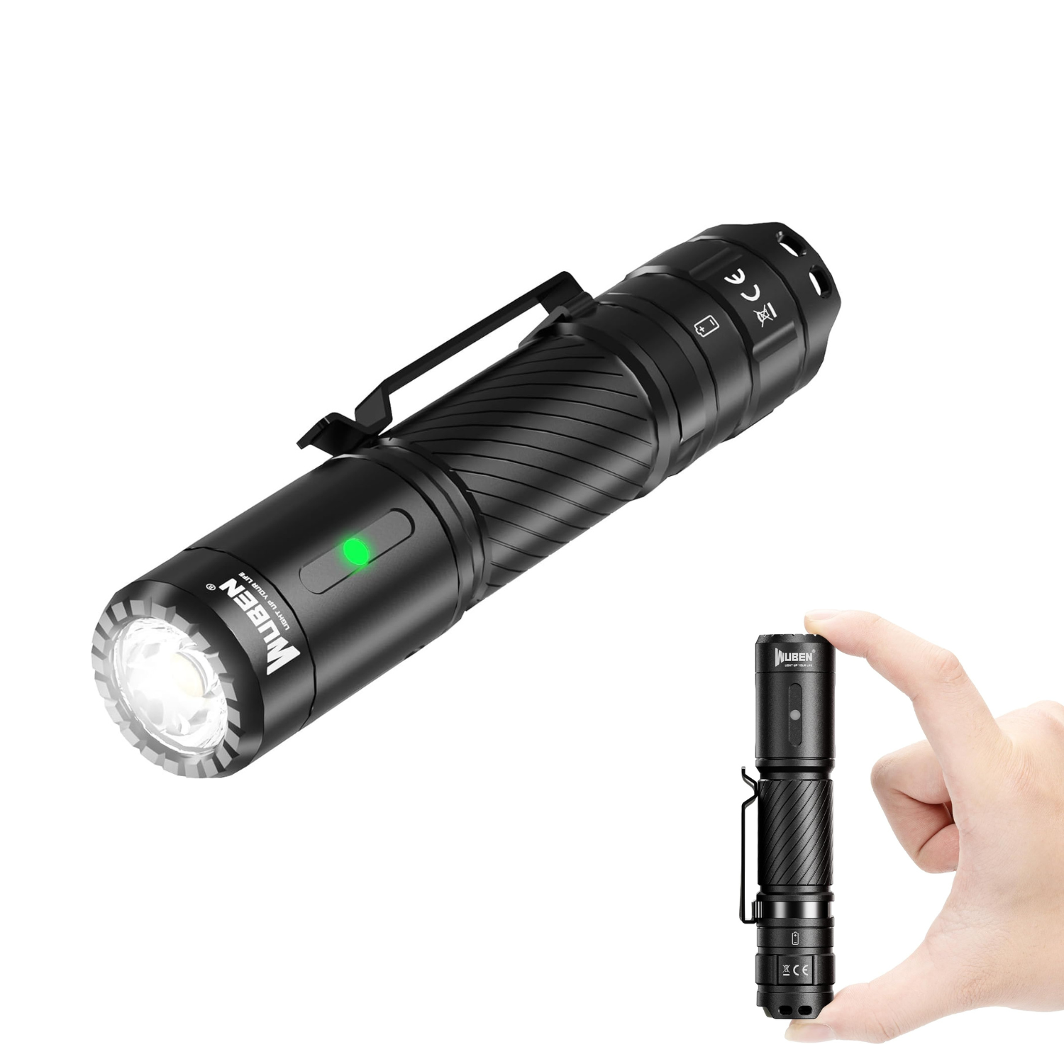 WUBEN C3 Zaklamp 1200 Hoge Lumen Oplaadbare Zaklamp 6 Modi IP68 Waterdichte LED Tactische Zaklamp voor Camping Jacht