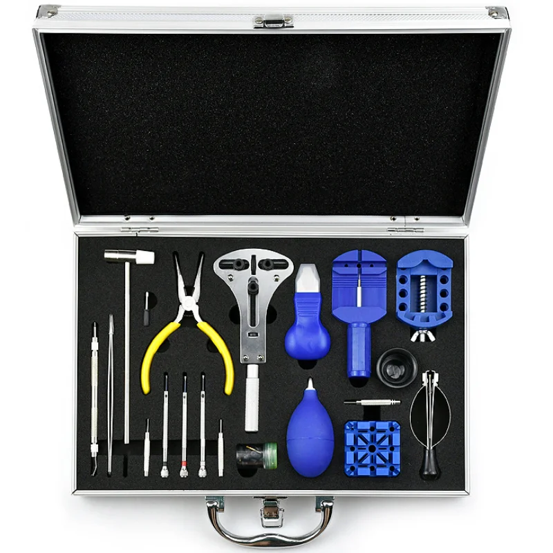 Kit de Herramientas para Reparación de Relojes, Extractor de Pasadores de Reloj, Abridor de Caja, Extractor de Barras de Resorte, Reemplazo de Batería de Reloj, Juego de Agujas para Correa, Accesorios