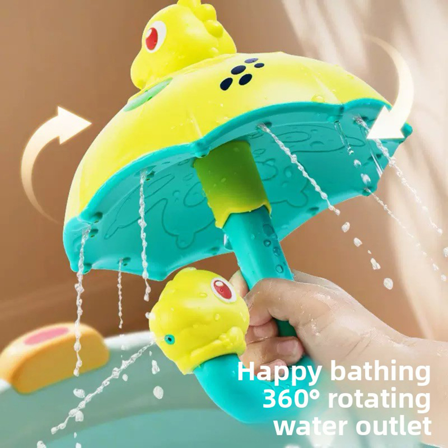 1 pezzo - Ombrello interattivo a forma di dinosauro per doccia, per bambini da 0 a 3 anni, divertente spray per il bagno, giocattoli interattivi per il bagno genitore-figlio