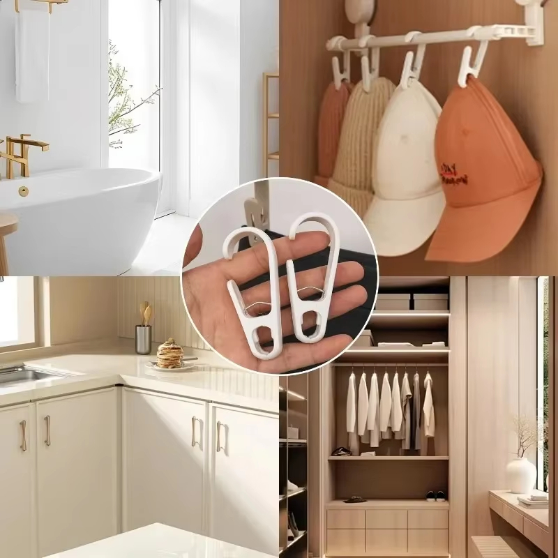 10 Stück Mehrzweck-Hängeclips, tragbare Kunststoffklemmen für Zuhause, Küche, Badezimmer, Handtuch, Vorhang, Aufbewahrungszubehör