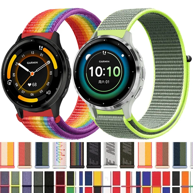 20mm 22mm Anello in nylon per Garmin Venu 3 2/SQ SQ2/Vivoactive 6 5 4 3 cinturino per Garmin Forerunner 745 965 255 245 645 55 2026