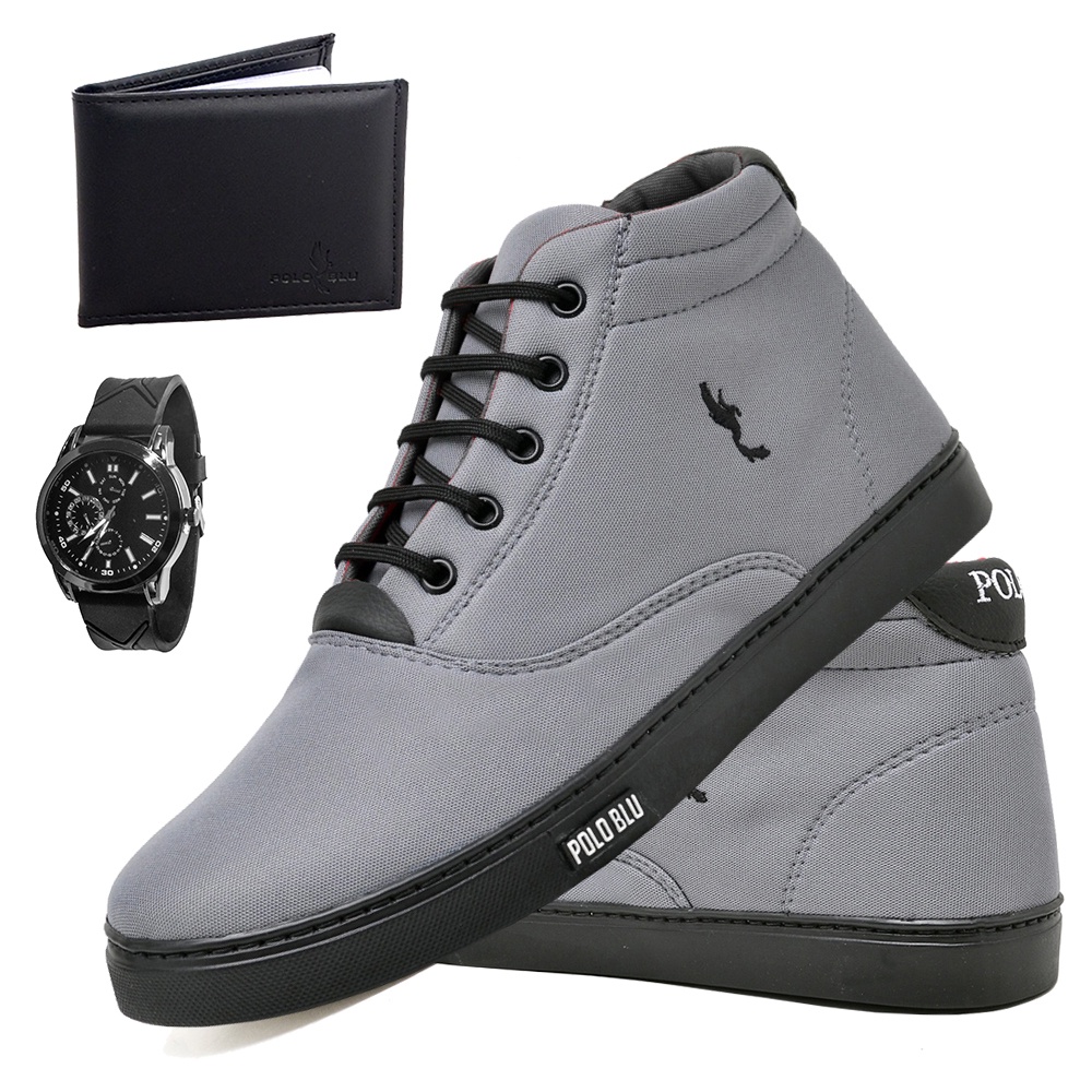 Sepatu Polo Blu Cano Alto pria, sneaker bot ringan dan Modern dengan dompet jam 37 sampai 46