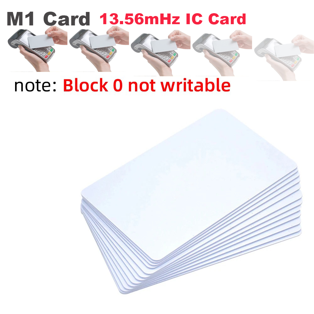 Token de etiqueta RFID para sistema de Control de acceso, tarjetas IC de 13,56 Mhz, MF S50 Classic, 1K, M1, proximidad inteligente, 0,8mm, ISO14443A, 5/10/20 unidades