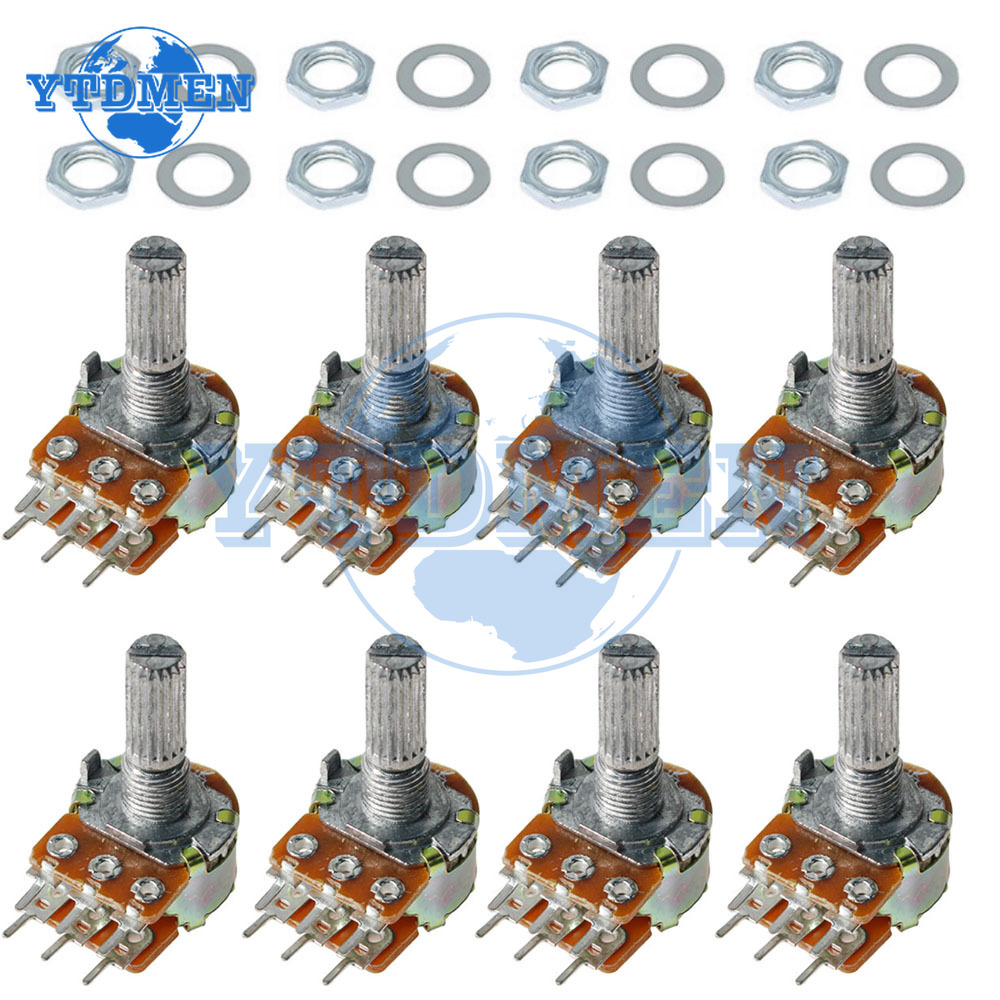 10PCS WH148 15mm/20mm 6pin Dual-gang Potentiometer 10K 1K 2K 5K 20K 50K 100K 250K 1M Variable Widerstand für Audio Lautstärkeregler
