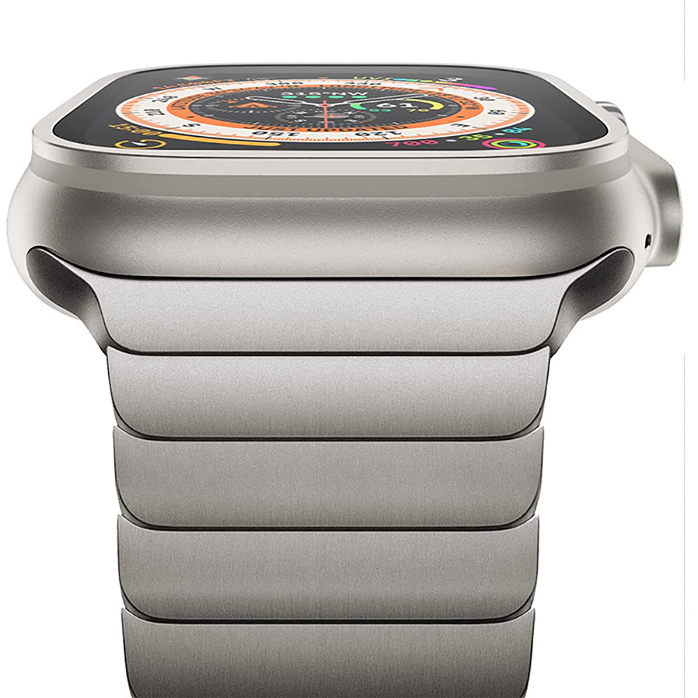 Pulseira de aço inoxidável de luxo para apple watch série 10 9 8 7 46mm 45mm 41mm link pulseira iwatch ultra 2 49mm iwatch banda de metal