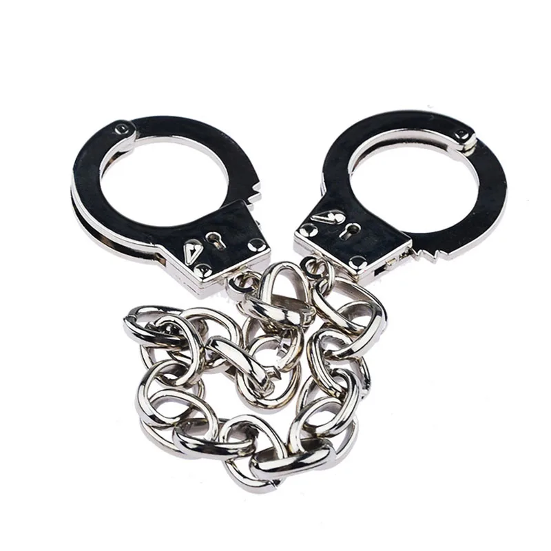 Unisex ปรับ Toe ล็อคโซ่โลหะ Thumb Handcuffs BDSM มือเท้า Restraint Cuffs เร้าอารมณ์เซ็กซ์ทอยสำหรับผู้หญิงผู้ชาย