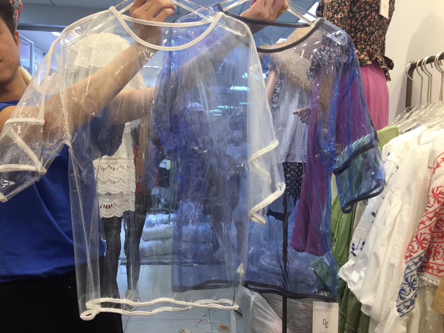 Chemises de sexe transparentes en PVC transparent pour hommes, manches courtes, résistant à l'eau, olympiques de spectacle sur scène, festival de musique, moto punk