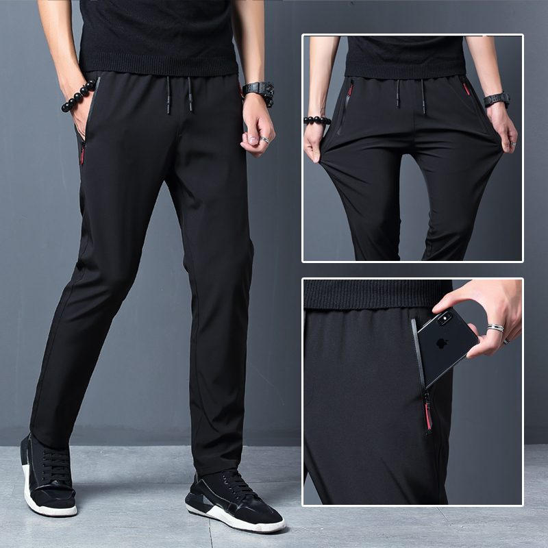 Sommer Herren Eisseide schnell trocknende Freizeithose Slim Fit koreanische Version Eisseidenhose Sporthose gerade Röhre schnell trocknend p