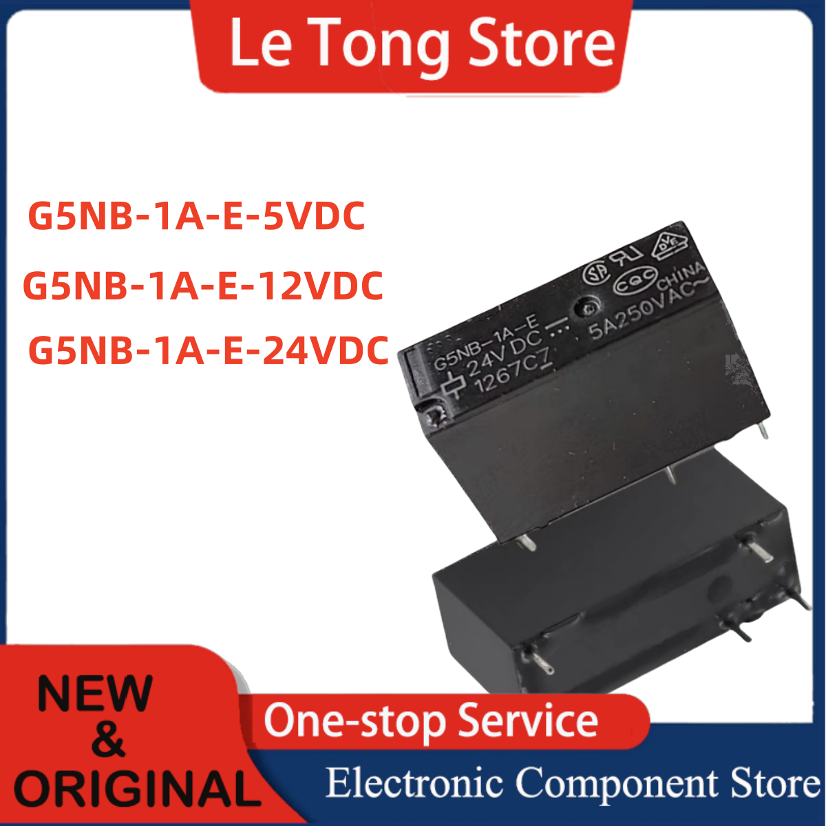 5 10 Uds G5NB-1A-E 24VDC 12VDC 5VDC 24V juego de 4 pines de relé original normalmente abierto 5A nuevo adecuado para Omron