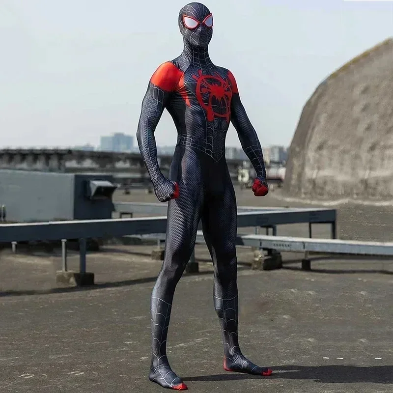 Macacão Cosplay de Super-Herói para Adulto, Fantasia Anime, Miles Morales, Em Todo o Aranhaverso, 2021, 2024