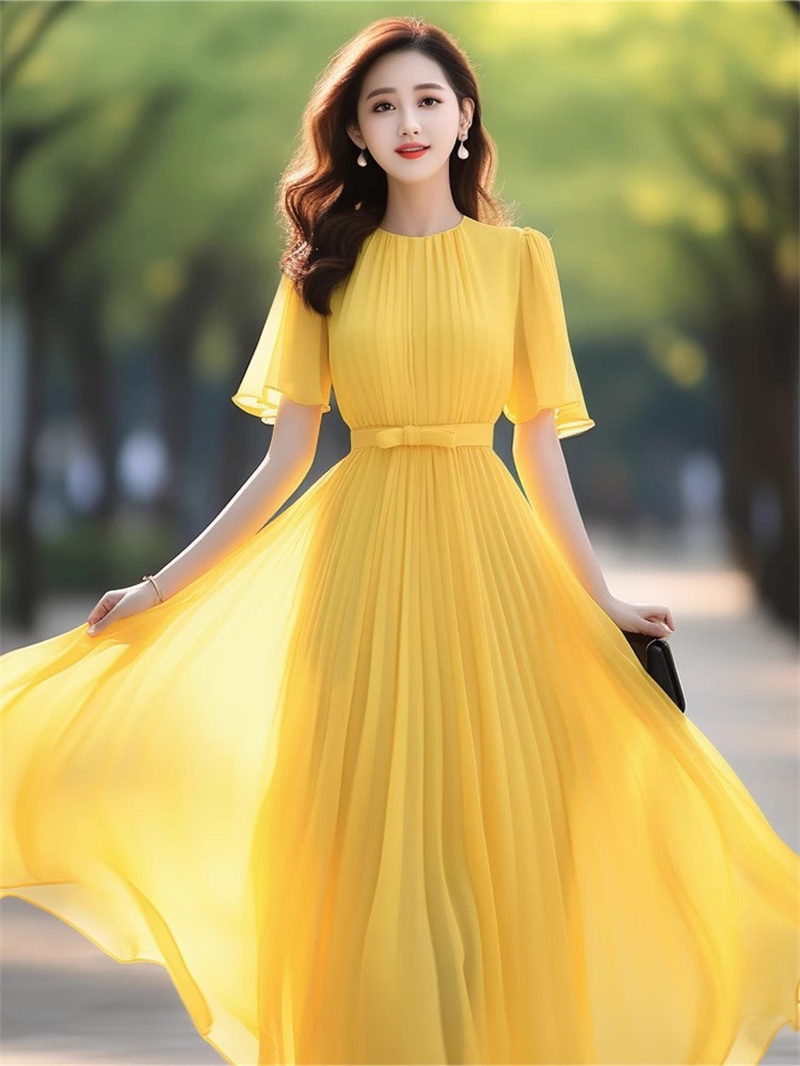 2025 zomer chiffon chique prom bruiloft midi-jurk vrouwen elegant casual bohemien strandvakantie jurk koreaanse bodycon party vestidos