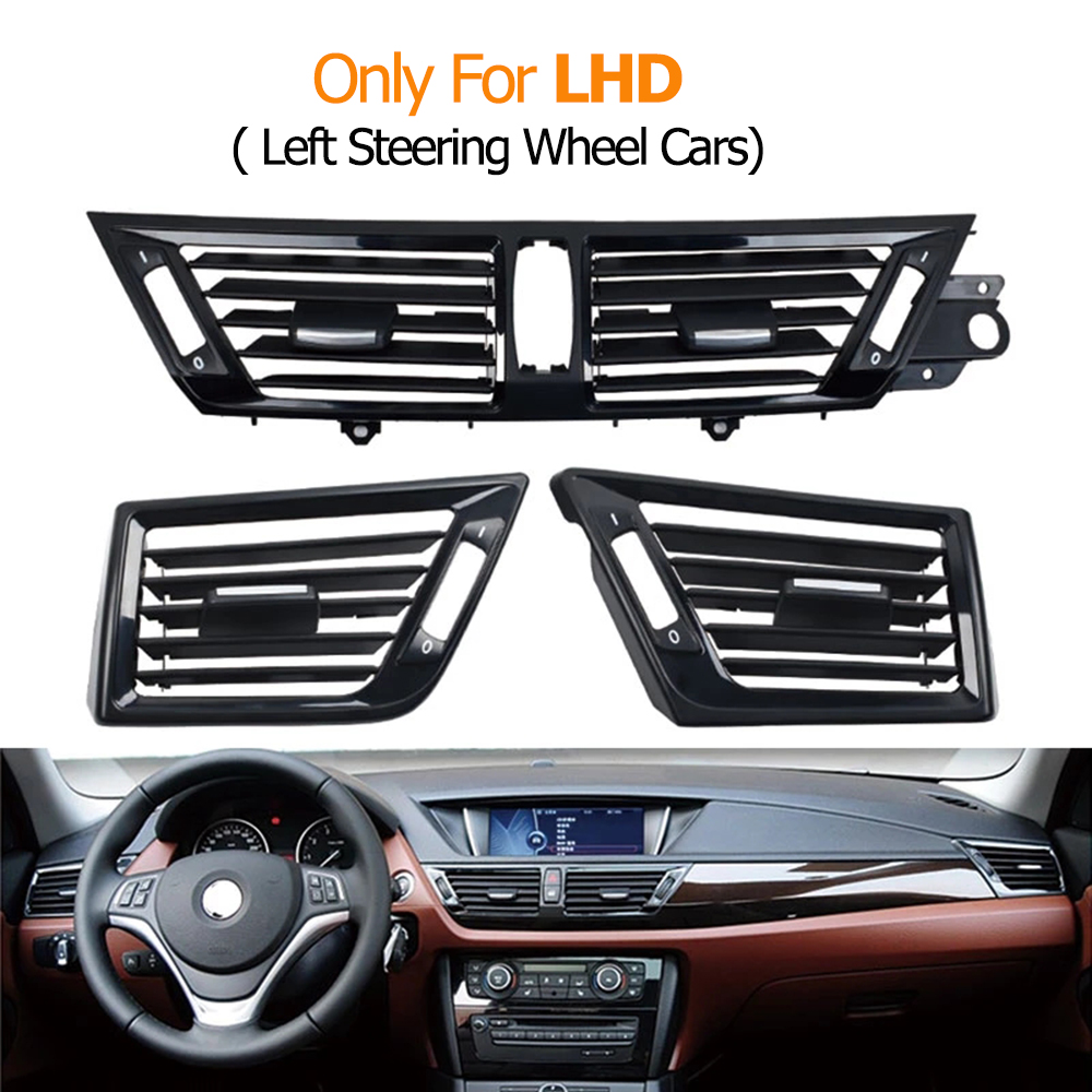 Garniture de panneau de sortie de grille d'aération AC pour BMW bronchE84, LHD Stores, Conducteur manuel, Magasin de voitures, Centre droit, Climatiseur, 2010-2015