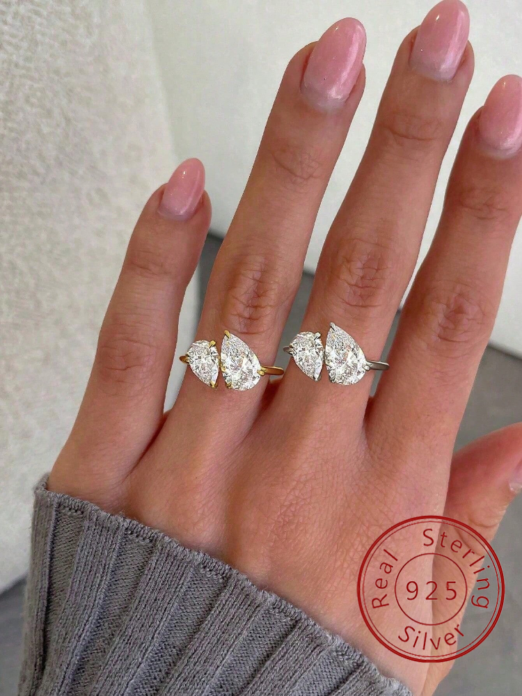 Asglam-Anillo de Plata de Ley 925 con circonita clásica y sencilla para mujer, joyería fina de alta calidad para compromiso y boda