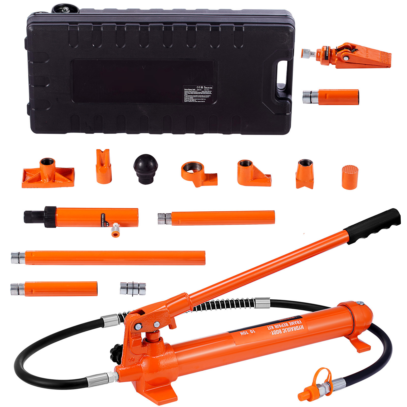 SucceBuy 10-ton hydraulische krik Luchtpomp Lift Ram Carrosserieframe Porta Power Reparatiesets Multifunctionele reparatiesets voor autocarrosserieframe