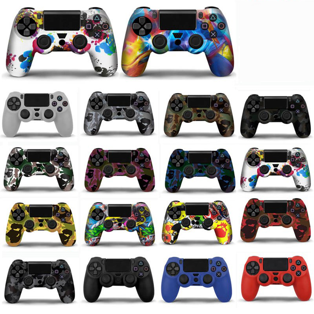 Silikon Gummi Fall Abdeckung Für SONY Playstation 4 PS4 Controller Schutz Haut Für PS4 Pro Slim Gamepad Controle Daumen Griffe