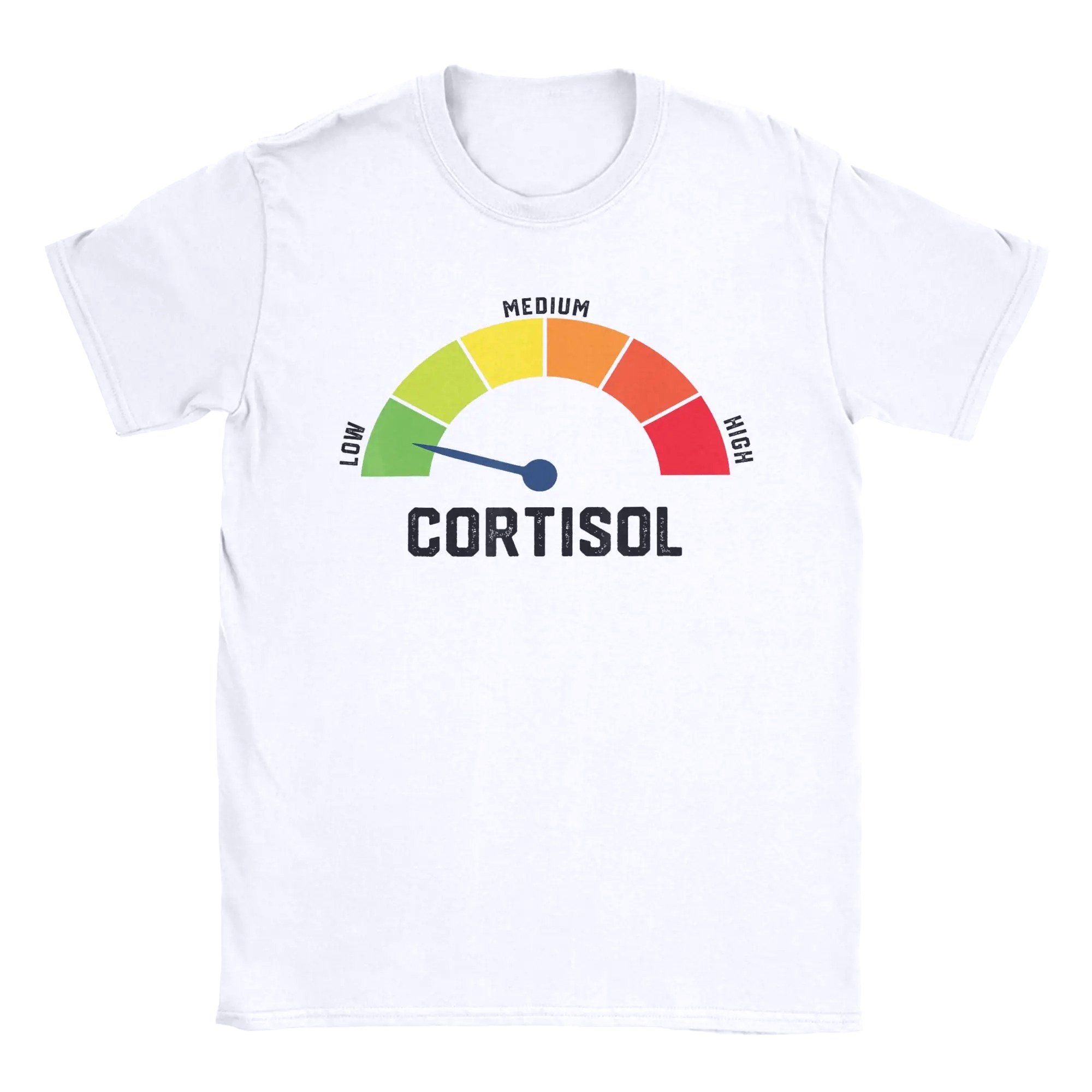 T-shirts à imprimés graphiques amusants Summe Low Cortisol Levels Meme pour femmes, vêtements confortables, hauts décontractés à manches courtes, esthétiques