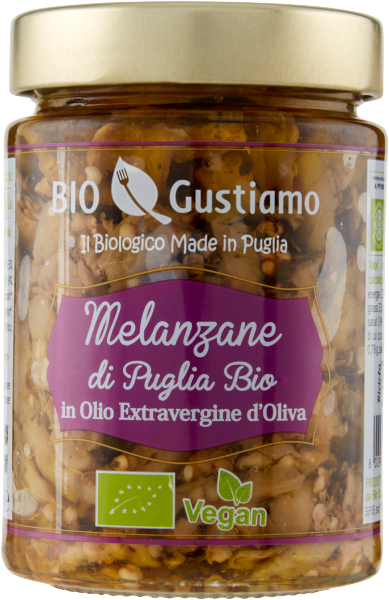Aubergine in Olivenöl ein Filetti extra vergine d'oliva 280g - Bio Gustiamo