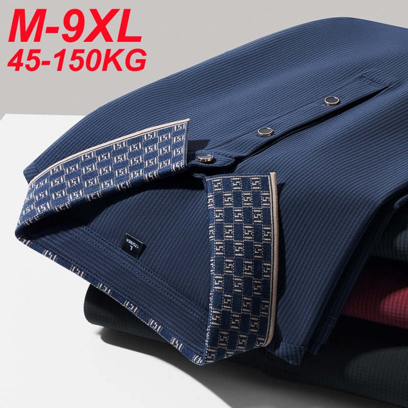 Polo da uomo 7xl 8xl 9xl Estate 2025 Nuova polo da uomo a maniche corte di alta qualità Polo casual da uomo d'affari in seta di ghiaccio