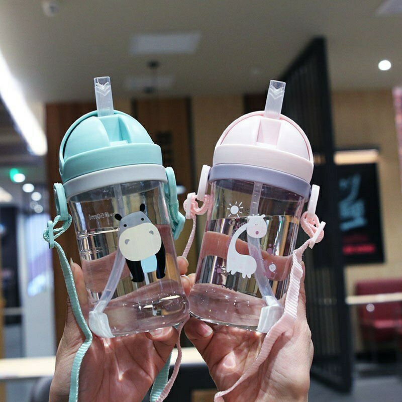 ขวดน้ําเด็ก 350ml Leak PROOF ถ้วย Sippy Gravity Ball ฟางปากกว้างสําหรับเด็กวัยหัดเดินถ้วยเด็กอัตโนมัติปิดผนึกถ้วยฟาง