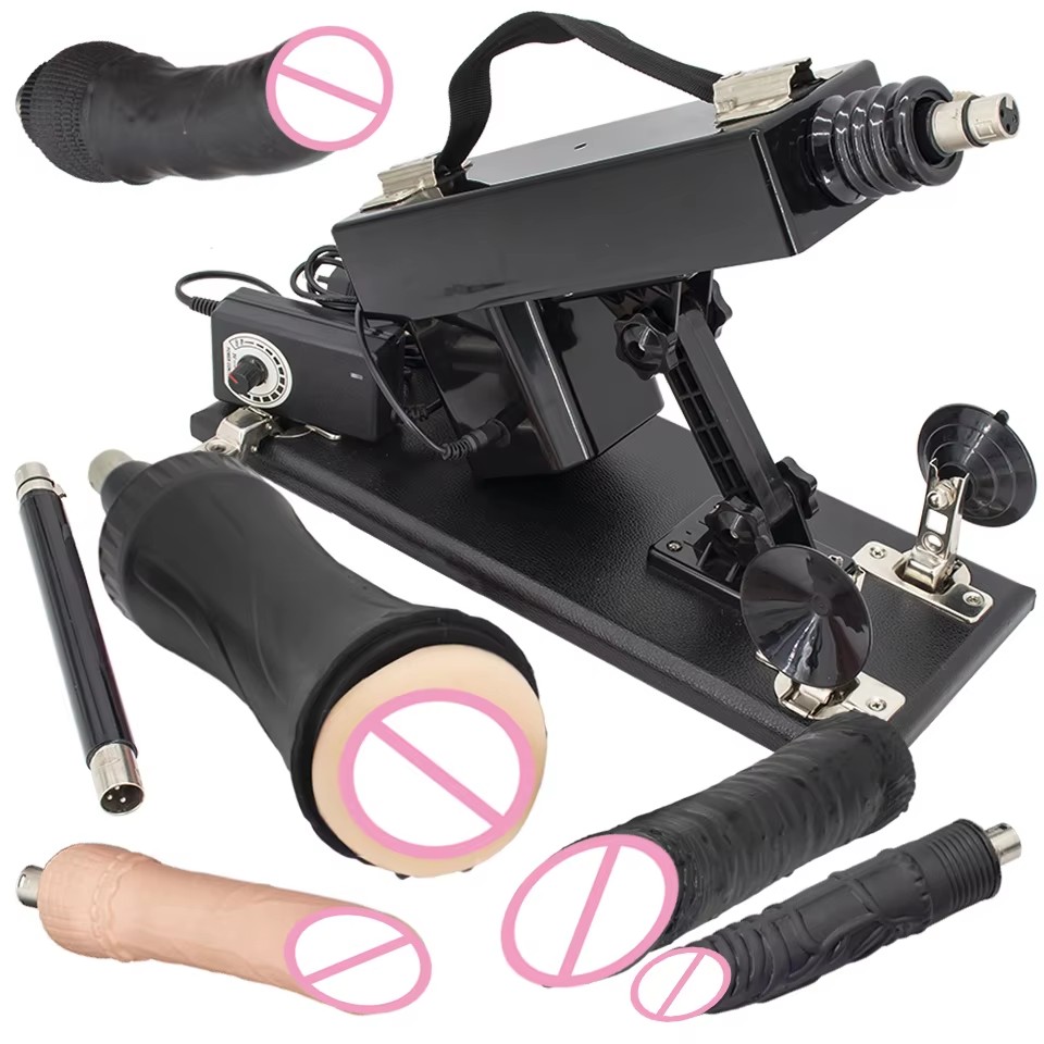 FREDORCH Sex Machine réglable avec vibrateur, machine à pousser, accessoires 3XLR, télécommande, jouets sexuels pour adultes