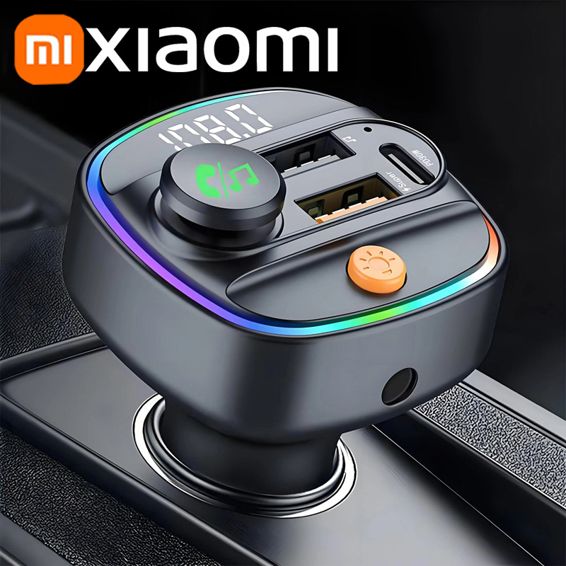 Xiaomi-transmisor FM Bluetooth 5,3, modulador de Radio auxiliar manos libres para coche, reproductor MP3 con adaptador de carga rápida, accesorios para automóvil