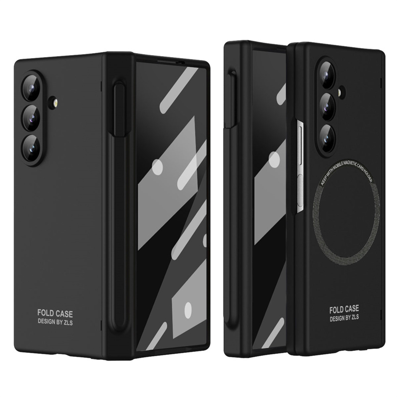 Magsafe – coque Ultra fine à charnière mate, étui antichoc en verre pour Samsung Galaxy Z Fold 7 6 avec fente pour stylo S, écran de chargement sans fil