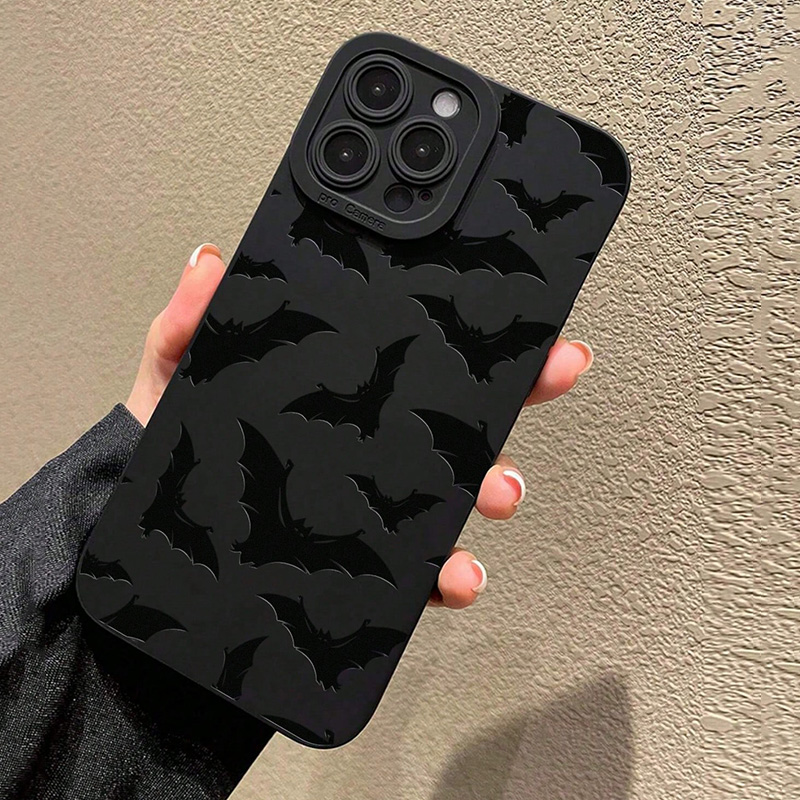 With Bat Print Silicone Phone Case For Samsung Galaxy S26 A56 A55 A54 A53 A36 A35 A34 5G S25 S24 S23 S22 Ultra Plus S21 FE Cover