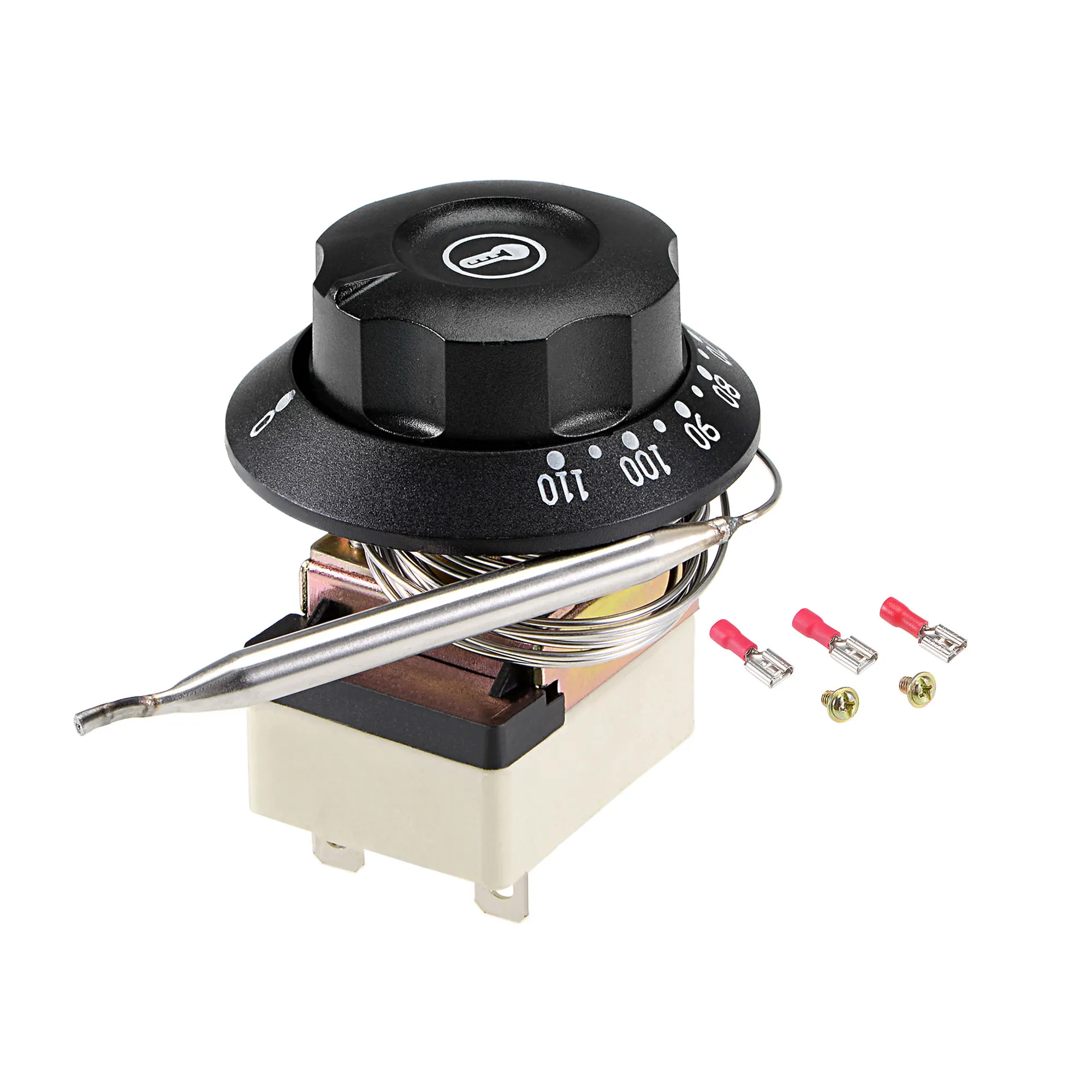 Uxcell 1NO 1NC 250V 16A 30-110C 0-300C 50-400C Temperature Control Switch Capillary Thermostat for Oven Refrigerator Heater