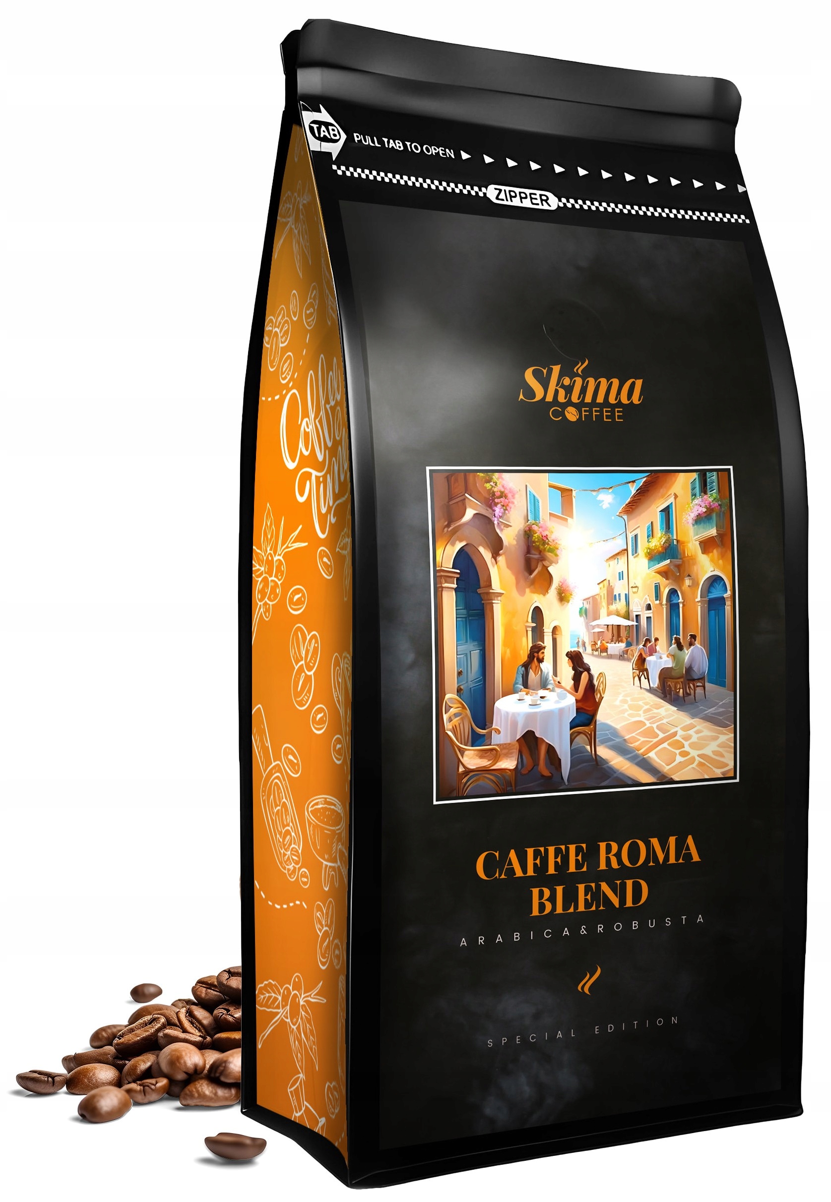 1 kg Kaffeebohnen CAFFE ROMA BLEND (SPECIAL EDITION) für Espressomaschinen + KOSTENLOSES Geschenk
