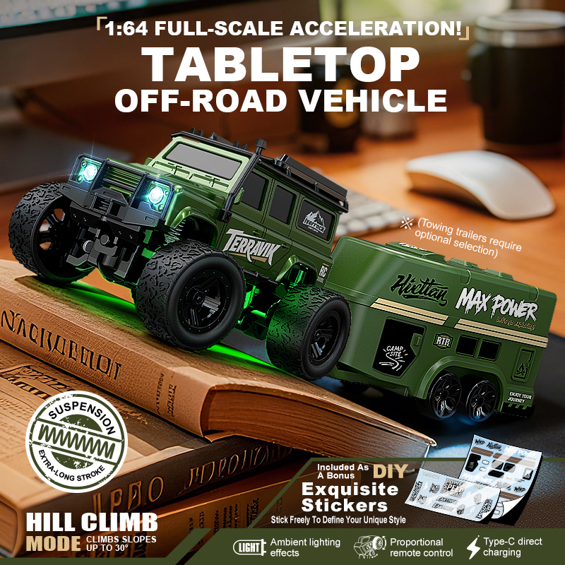 1: 64 mini giocattolo fuoristrada, modello di simulazione giocattolo per auto telecomandata, con luci e musica, regalo di compleanno per bambini