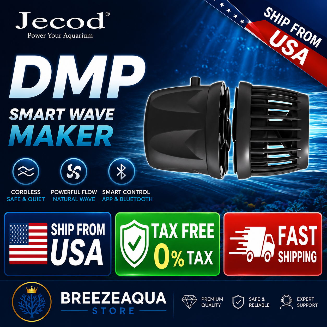 Jebao Jecod DMP-10/20/30/40 Aquarium Wavemaker Pomp App Draadloze Bluetooth App Controle voor Aquarium