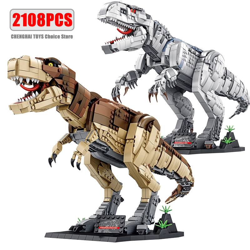 Jurassic park dinossauro mundo blocos de construção tiranossauro rex tijolos conjuntos brachiosaurus menino brinquedos crianças presentes natal