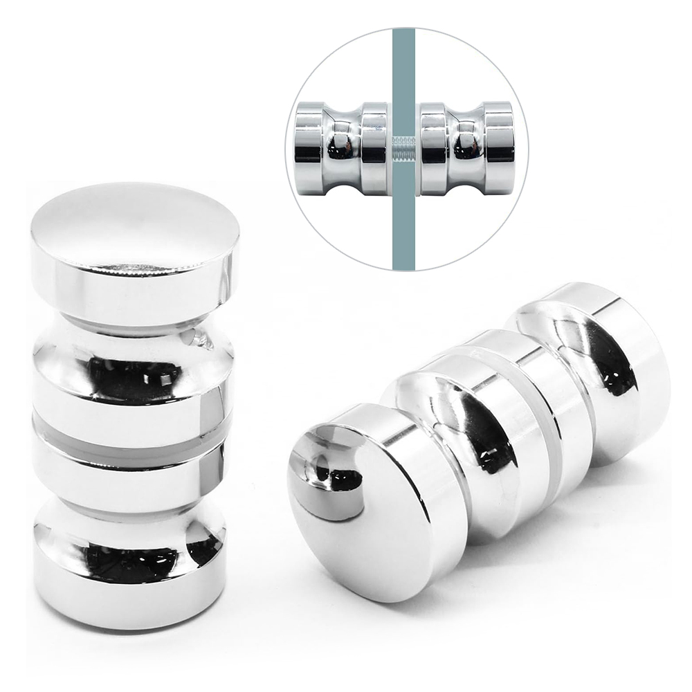 Stylish Single Hole Glass Door Handle for Wine Cabinets - 304 Stainless Steel and Aluminum Alloy Construction