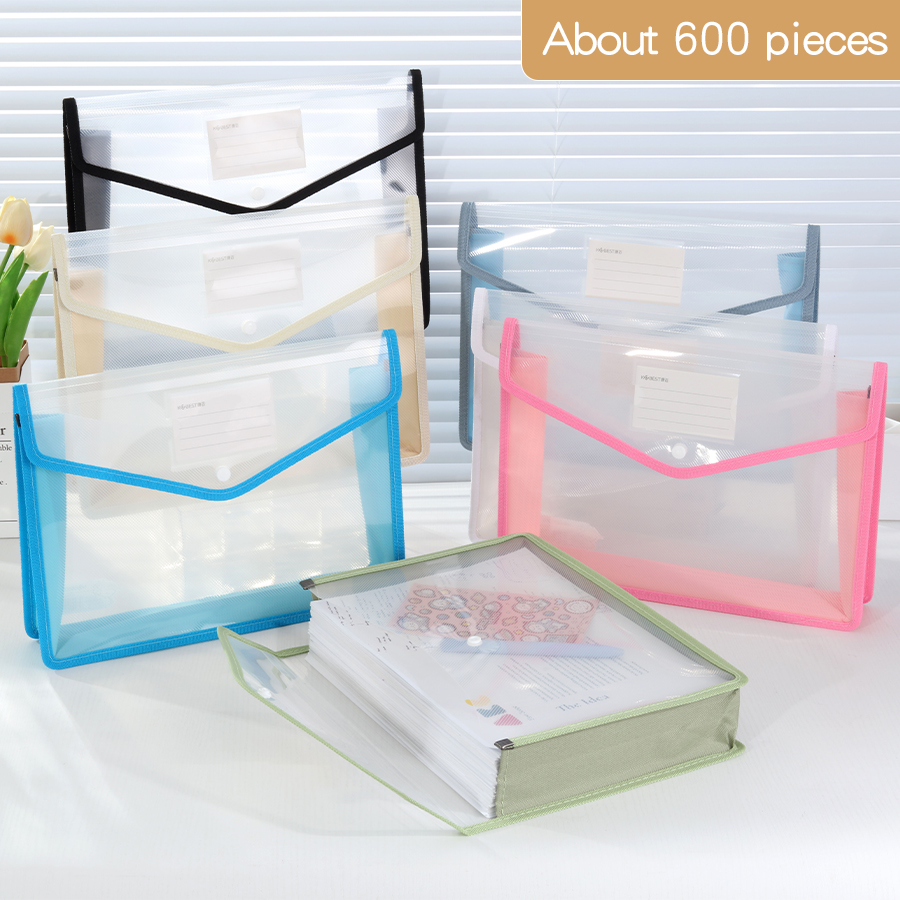 Carpetas de archivos A4 de gran capacidad, bolsa de almacenamiento de papelería impermeable, bolsa organizadora de archivos, carpeta de sobres, suministros escolares