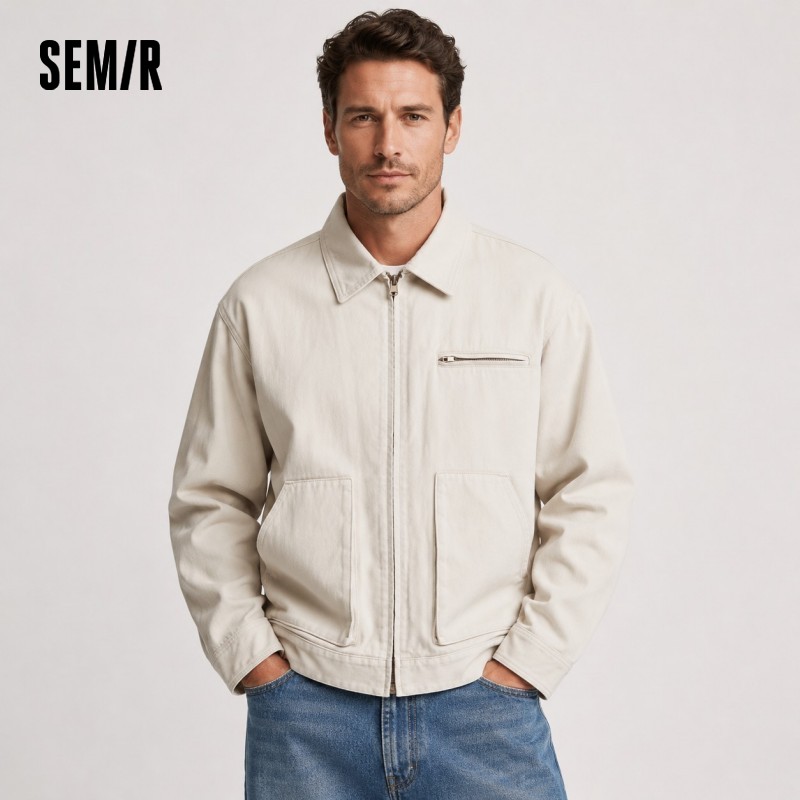 Джинсовая куртка Semir, мужская винтажная рабочая одежда в стиле Детройт, повседневное уличное пальто из чистого хлопка, мода 202, осень-зима