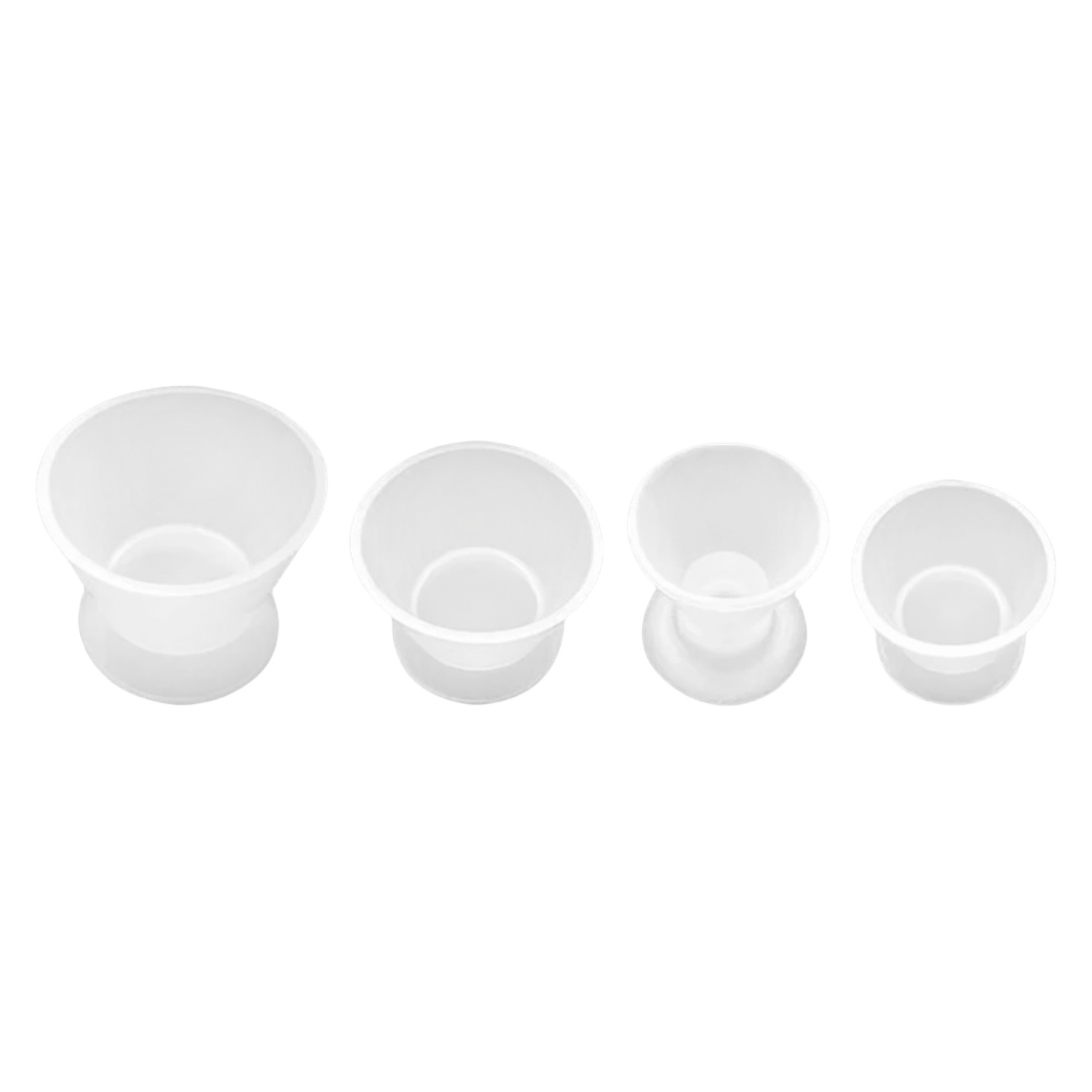 Tigelas de mistura de silicone dental, 4 unidades, pratos dappen transparentes para clareamento dos dentes, laboratório dentário, odontologia, ferramentas de materiais para dentista