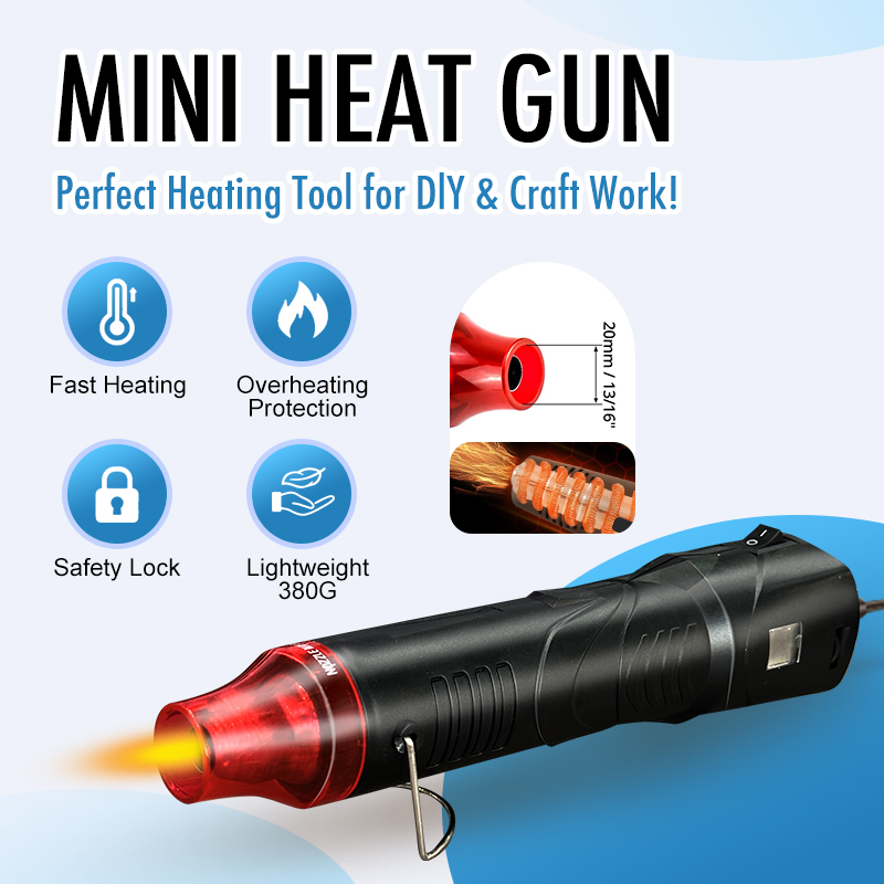 DIY Gebruik Warmtepistool Elektrische Power Hot Föhn Solderen Wrap Blower Heater Krimpen Plastic Warmtepistool Reparatie Tool 200 ℃   300W